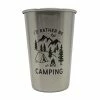 Magic Pine Outfitters I'd Rather Be Camping Stainless Steel Pint Cup