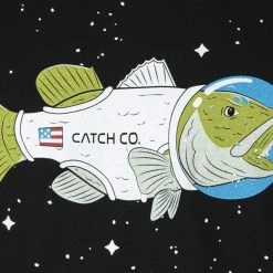 Catch Co. Space Bass T-shirt -Karl’s Baits Shop catchco black spacebasstshirt detail 50 01 cco 10011