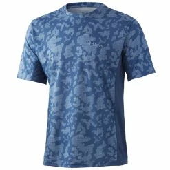 HUK Icon X Running Lakes Short Sleeve Shirt -Karl’s Baits Shop huk iconxrunninglakesss titaniumblue front 51 01 huk 10000 4