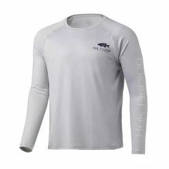 HUK Sunset Bass Pursuit Long Sleeve Shirt -Karl’s Baits Shop huk sunsetbasspursuitls oyster front 51 10 huk 10003 resized
