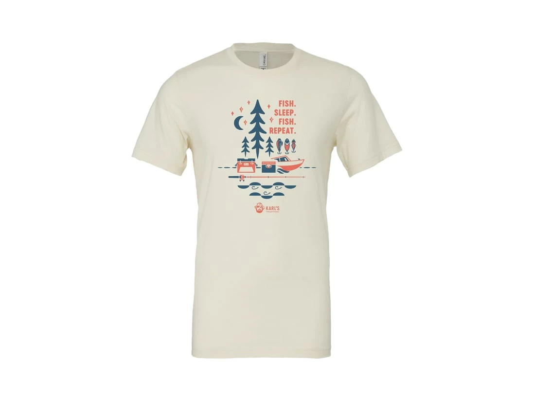 Karl's Fishing & Outdoors Fish Sleep Repeat T-Shirt 3 Karl's Fishing & Outdoors Fish Sleep Repeat T-Shirt