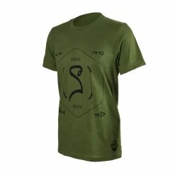 Karl's Fishing & Outdoors + BioSpawn Karl's + BioSpawn Logo T-shirt -Karl’s Baits Shop karlsbiospawn olive biospawnlogotshirt angled 50 01 bsp 10005