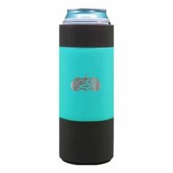 Toadfish Outfitters Slim Can Cooler 12oz -Karl’s Baits Shop slim can teal front new 1